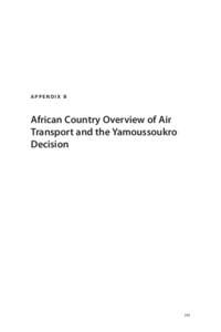 APPENDIX B  African Country Overview of Air Transport and the Yamoussoukro Decision