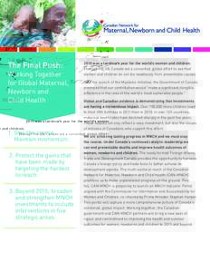 The Final Push: Working Together for Global Maternal, Newborn and Child Health