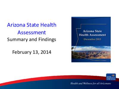 State Health Assessment – State of Arizona