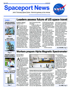 Sept. 3, 2010  Vol. 50, No. 18 Spaceport News