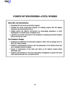Corps of Engineers - Civil Works