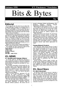 Autumn[removed]ICL Pensioners’ Newsletter Bits & Bytes No 7