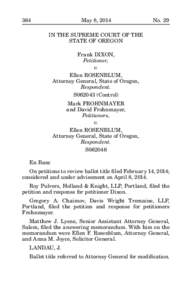 Ballot title / Referendums / Primary election / Nonpartisan blanket primary / Voting / Elections / Sociology / Ballot access / Oregon Ballot Measure 65 / Voting systems / Elections in the United States / Politics