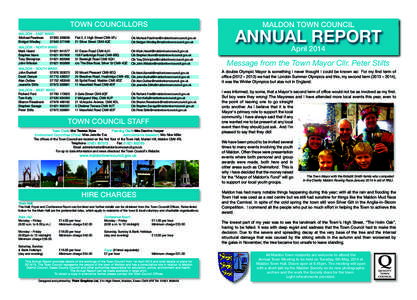 ANNUAL REPORT_Layout[removed]:45 Page 1  $ 1 1 8 $ / [removed]  $SULO MALDON TOWN COUNCIL