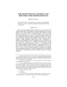 Business / Year of birth missing / United States antitrust law / Federal Trade Commission / Clayton Antitrust Act / Sherman Antitrust Act / Robert Pitofsky / The Antitrust Paradox / Herbert Hovenkamp / Law / Competition law / Anti-competitive behaviour