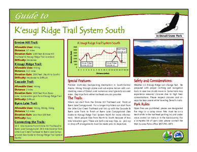 Guide to  K’esugi Ridge Trail System South in Denali State Park