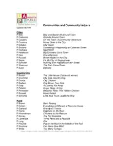 Communities and Community Helpers Updated[removed]Cities P Billy P Carluccio