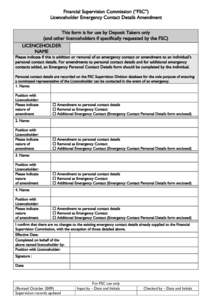 Microsoft Word - Amendments to Emergency Contact Details October 2009.doc
