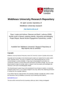 Middlesex University Research Repository An open access repository of Middlesex University research http://eprints.mdx.ac.uk  Ryan, Louise and Kofman, Eleonore and Banfi, Ludovica (2009)