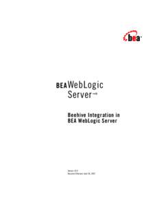 Oracle WebLogic Server / Apache Beehive / WebLogic / Java Platform /  Enterprise Edition / Enterprise JavaBeans / BEA Systems / BlueDragon / Computing / Java enterprise platform / Software