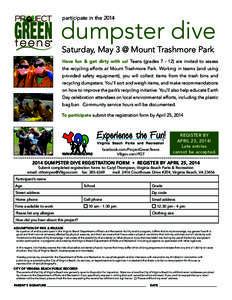 2014 Dumpster Dive reg form.indd