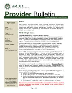 Microsoft Word - AMHD Prov Bulletin  April 2009 FINAL.doc