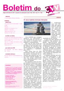 Boletim do Órgão informativo do CVV - programa de valorização da vida - MarAno 47 - nº 455 editorial  editorial