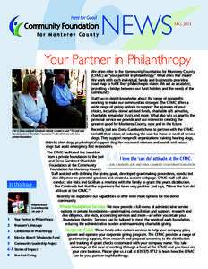 NEWS  FALL 2013 Your Partner in Philanthropy