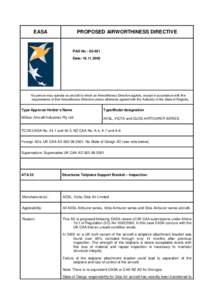 EASA  PROPOSED AIRWORTHINESS DIRECTIVE PAD No : [removed]Date: [removed]