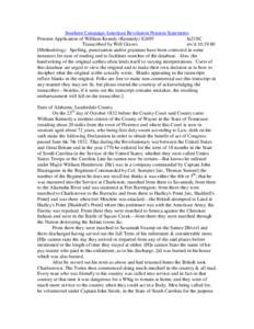 States of the United States / South Carolina in the American Revolution / 18th century in the United States / Battle of Kings Mountain / North Carolina / Cherokee / American Revolution / Charleston /  South Carolina / Tennessee / Southern United States / Confederate States of America / State of Franklin