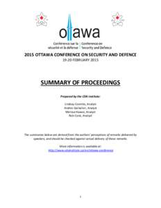 2014 Ottawa Conference Summary