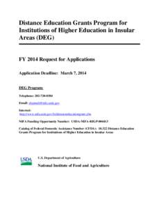 [Doc] FY2008 RFA - Secondary and Two Year Postsecondary Agriculture Education Challenge Grants Program