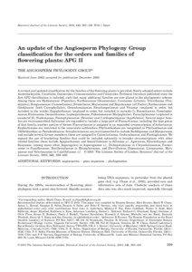 APG II system / Monocotyledon / Rosids / Angiosperm Phylogeny Group / Amborella / Basal angiosperms / Celastrales / Eudicots / Malpighiales / Plant taxonomy / Botany / Botanical nomenclature