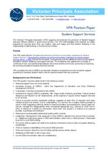 Victorian Principals Association Unit 2, 13-21 Vale Street, North Melbourne Victoria 3051, Australia t: ([removed]f: ([removed]