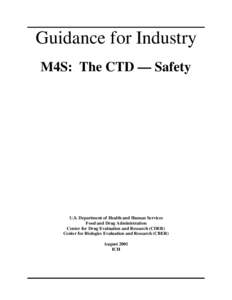 Guidance for Industry M4S: August 2001 ICH