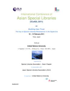 International Conference of  Asian Special Libraries (ICoASL[removed]on