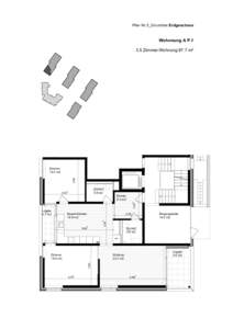 Plan Nr.3_Grundriss Erdgeschoss SDR Wettingen NrWohnnung A PZimmer-Wohnung 87.7 m2
