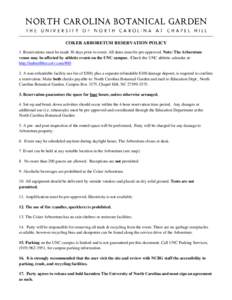 Microsoft Word - Coker Aboretum Wedding Policies.doc