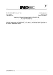 E MARITIME SAFETY COMMITTEE 90th session Agenda item 28  MSC[removed]Add.1
