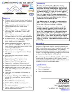 SD HD Encoder and Decoder in One -- MultiStreamer BD HD-SDI/IP