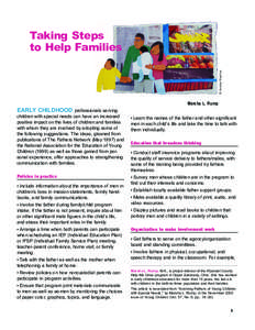 Taking Steps to Help Families