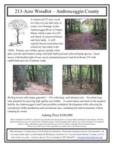 Microsoft Word - One pager - River Rise Farm - Woodlot