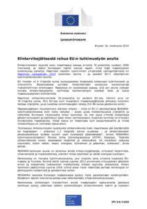 EUROOPAN KOMISSIO  LEHDISTÖTIEDOTE Bryssel 16. lokakuuta[removed]Elintarvikejätteestä rehua EU:n tutkimustyön avulla