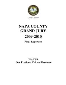 NAPA COUNTY GRAND JURY[removed]Final Report on  WATER