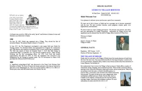Shiloh welcome book[removed]Pages 6,7