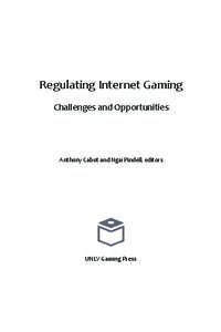 University of Nevada /  Las Vegas / Gambling / Higher education / Academia / Gambling legislation / Gaming law / Responsible Gaming