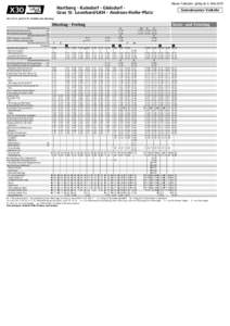 Neuer Fahrplan, gültig ab 4. MaiHartberg - Kaindorf - Gleisdorf Graz St. Leonhard/LKH - Andreas-Hofer-Platz X30