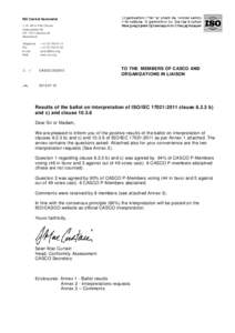 ISO Central Secretariat 1, ch. de la Voie-Creuse Case postale 56 CH[removed]Genève 20 Switzerland Telephone