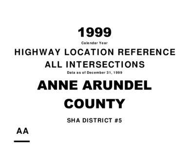 Calendar Year  HIGHWAY LOCATION REFERENCE