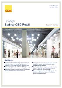 Savills Research New South Wales Spotlight Sydney CBD Retail