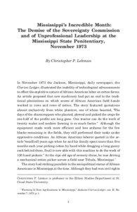 Mississippi State Sovereignty Commission / Sovereignty / Medgar Evers / Jackson /  Mississippi / James P. Coleman / Clyde Kennard / Gwendolyn Elaine Armstrong / Mississippi / Mississippi Blues Trail / Community organizing