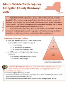 Motor Vehicle Traffic Injuries - Livingston County, New York
