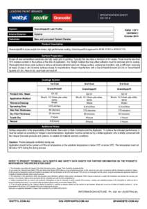 SPECIFICATION SHEET GSSystem:  GranoImpact® Low Profile