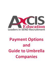 Payment Options and Guide to Umbrella Companies  Payment Options