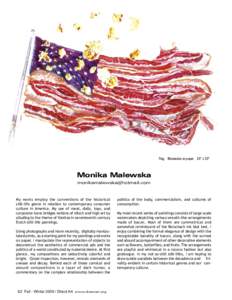 Flag Watercolor on paper 25” x 33”  Monika Malewska   My works employ the conventions of the historical