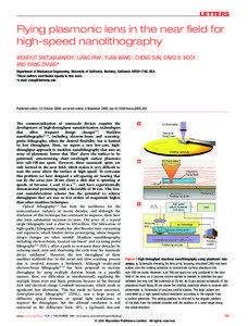 LETTERS  Flying plasmonic lens in the near field for