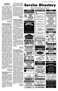 The Jamestown Press / April 2, [removed]Page 15  Letters Continued from page 6