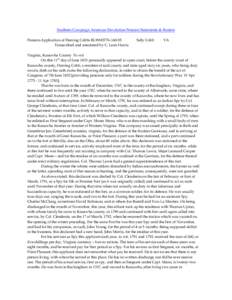 Southern Campaign American Revolution Pension Statements & Rosters Pension Application of Fleming Cobbs BLWt83776[removed]Transcribed and annotated by C. Leon Harris Sally Cobb