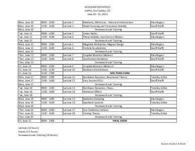 USPAS2013_Timeline_Rev3.xlsx