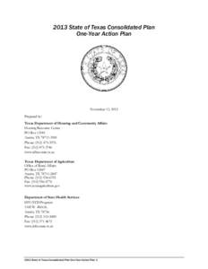 2013 One-Year Action Plan